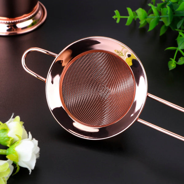 Bar Strainer - Double Net - Copper Finish | Premium | Cocktail Strainer