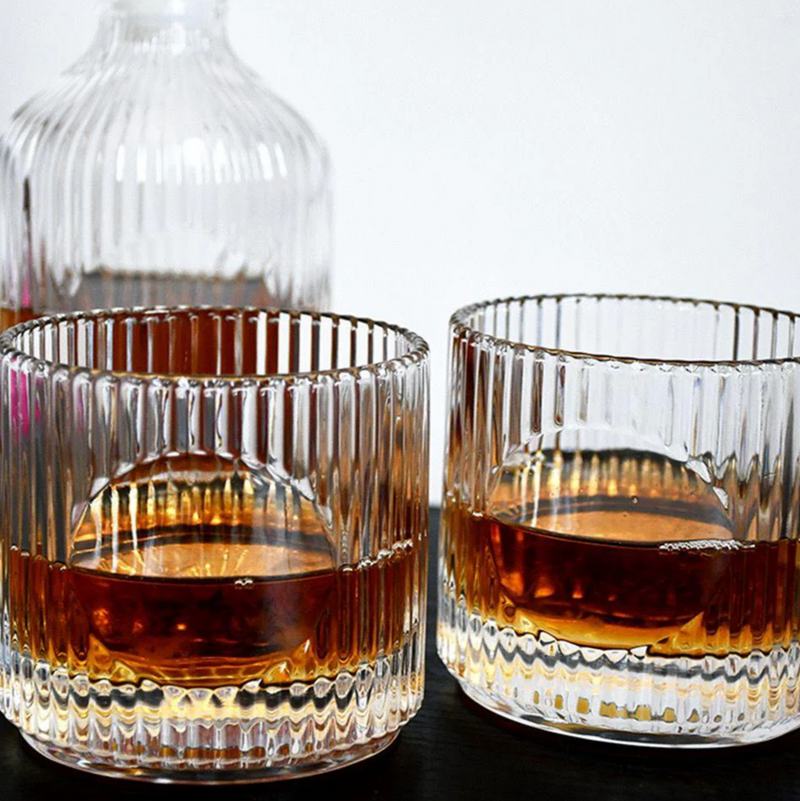 Set of 4 Whiskey Oval Glasses | 330 ML Premium Crystal Drinkware for Whiskey, Bourbon & Cocktails | Luxury Barware Collection