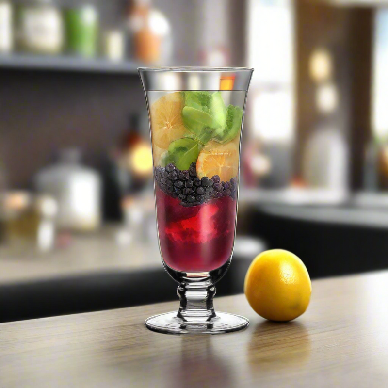 Japanese Hurricane Glass Set of 2 |  380 ML Drinkware for Tropical Cocktails & Beverages | Premium Glassware Collection
