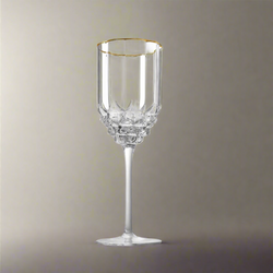 Crystal Flower Wine Glass Set of 2 | Luxurious Stemware for Red & White Wines | Elegant Barware & Gift Set