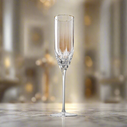 Crystal Flower Champagane Glass Set of 2 | Luxurious Stemware for Red & White Wines | Elegant Barware & Gift Set