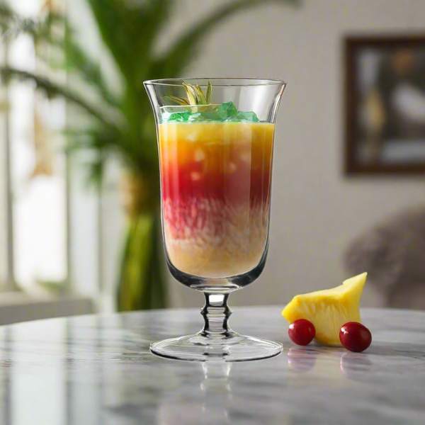 Japanese Hurricane Glass Set of 2 |  310 ML Drinkware for Tropical Cocktails & Beverages | Premium Glassware Collection