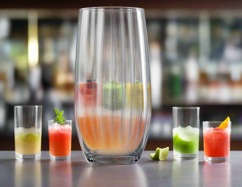 Nordic High Ball Glass Set of 4 | 350 ML Elegant Drinkware for Cocktails, Spirits & Soft Drinks | Premium Barware Collection