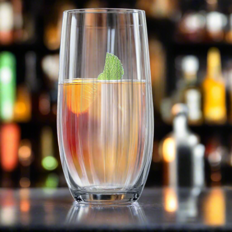Nordic High Ball Glass Set of 4 | 350 ML Elegant Drinkware for Cocktails, Spirits & Soft Drinks | Premium Barware Collection