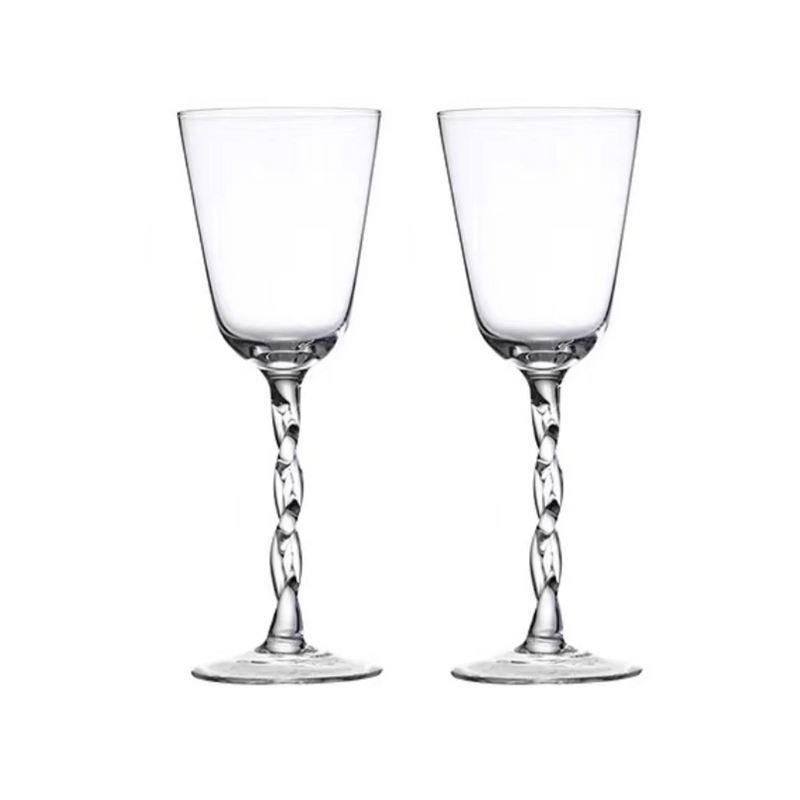 Swirl Nick Glass Set of 2 | 180 ML Stylish Drinkware for Cocktails & Beverages | Premium Glassware Collection