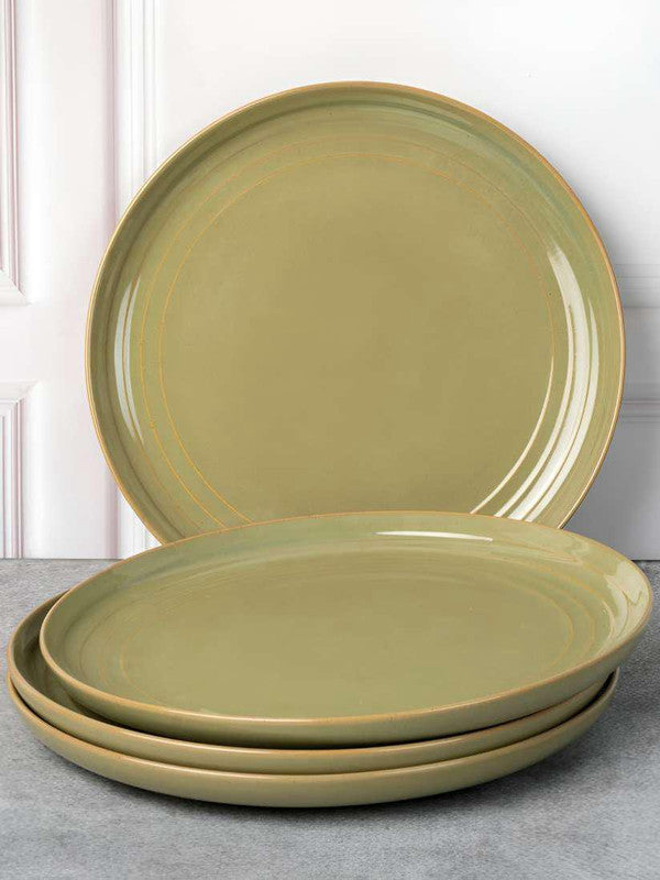 Dessert Plate Rim 7.5" Pistachio Green - 4 PC Porcelain High Quality
