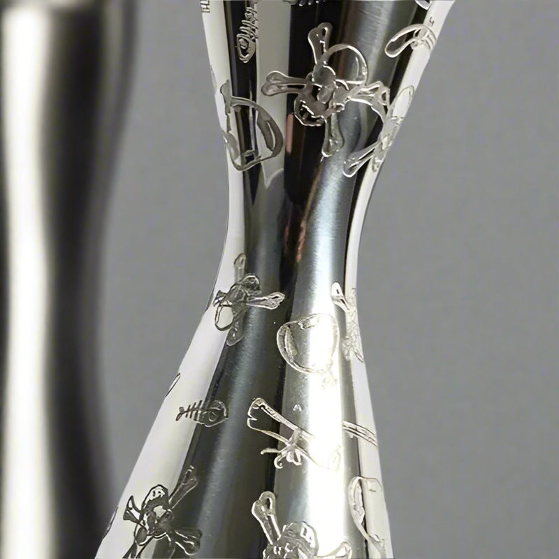 Jigger 30/60 ML -Mirror Skull - Premium Double-Side jigger Measure