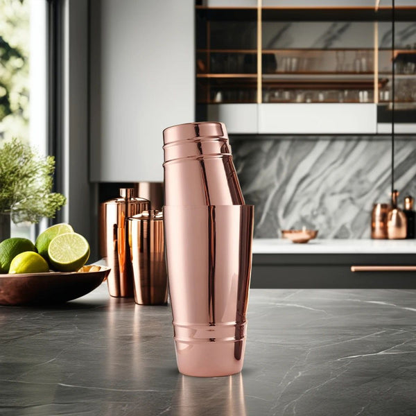 Copper Boston Shaker | With Ring | 750 ML | Cocktail Shaker