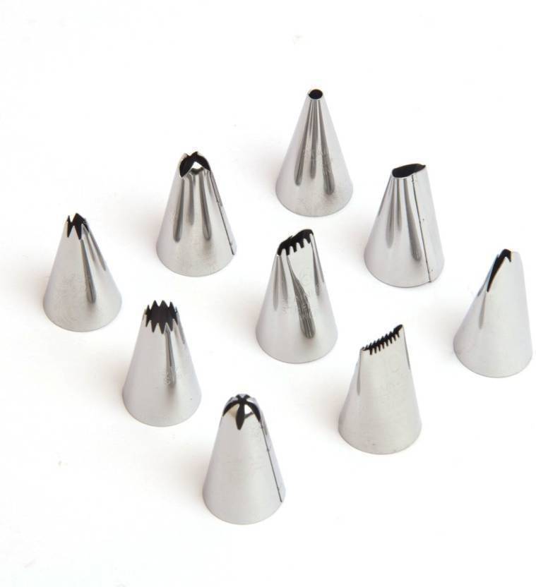 9 Pieces Decorative Pastry Nozzles Set – Stainless Steel Cake Decorating Tool