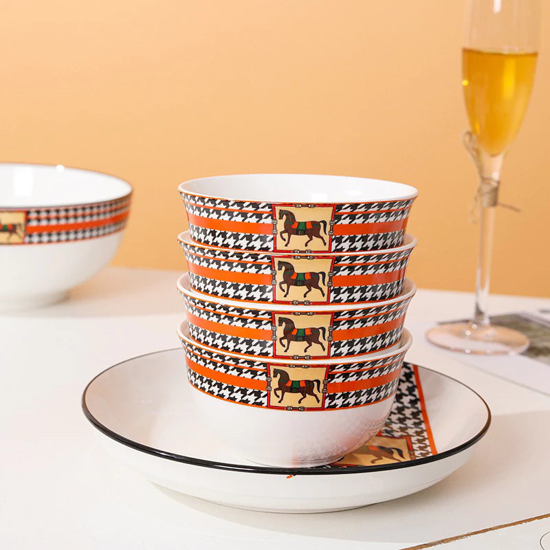 Hermes 10-Piece Dinner Set – Bowls, Spoons & Plates