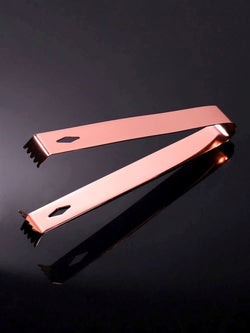 Copper Diamond Ice Tongs | Elegant Barware for Serving Ice & Garnishes | Premium Cocktail Accessory