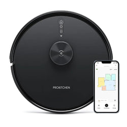 ProKitchen Smart 3-in-1 Robot Vacuum Cleaner | Vacuum + Sweep + Mop | WiFi & Voice Control | Auto Recharge | Gyro Navigation | 4400mAh Battery