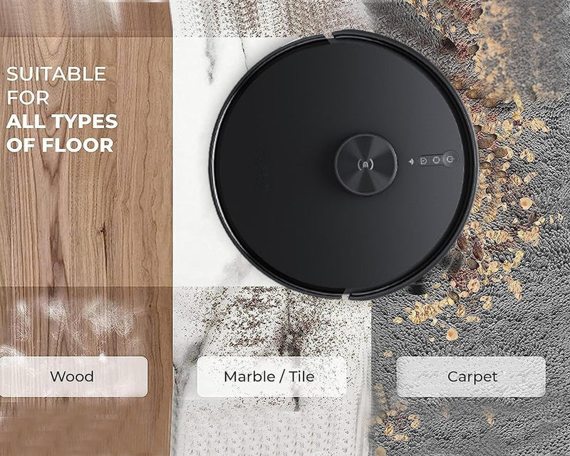 ProKitchen Smart 3-in-1 Robot Vacuum Cleaner | Vacuum + Sweep + Mop | WiFi & Voice Control | Auto Recharge | Gyro Navigation | 4400mAh Battery