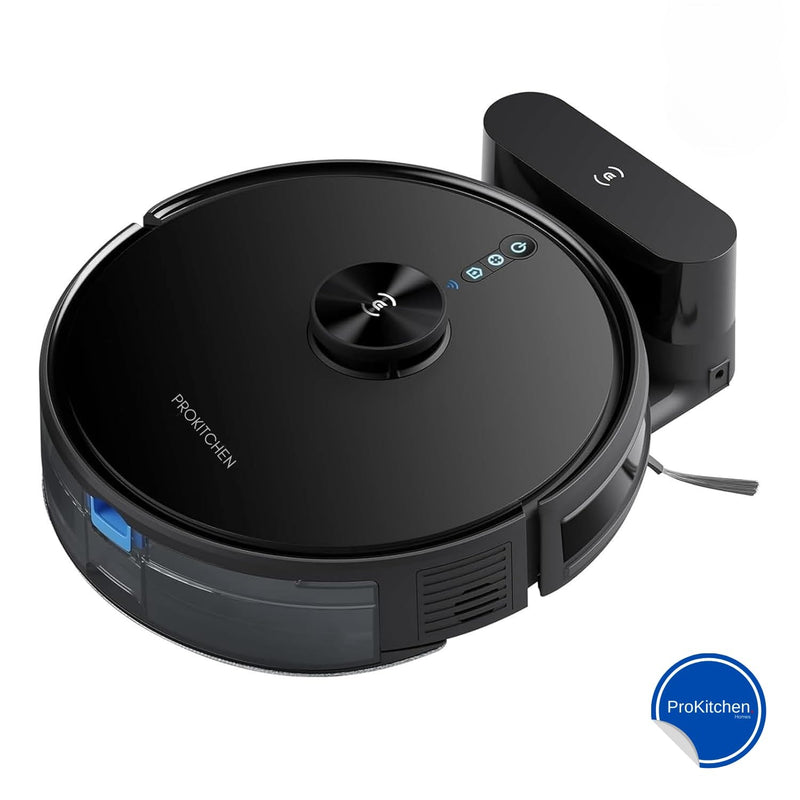 ProKitchen Smart 3-in-1 Robot Vacuum Cleaner | Vacuum + Sweep + Mop | WiFi & Voice Control | Auto Recharge | Gyro Navigation | 4400mAh Battery